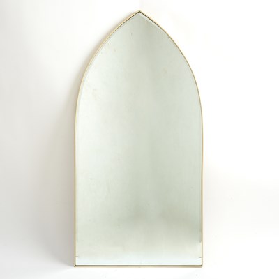 Lot 734 - Brass Arched Mirror