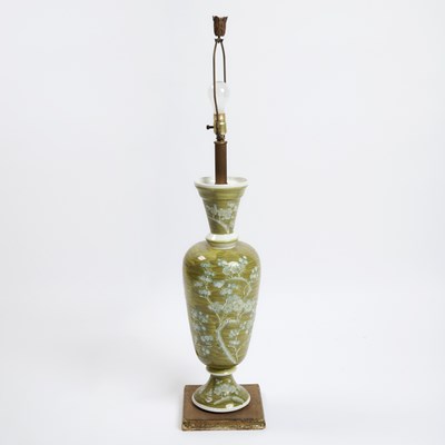 Lot 773 - French Mid Century Modern Glazed Porcelain Table Lamp