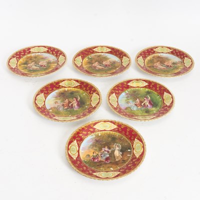 Lot 137 - Six Vienna Porcelain Small Cabinet Plates