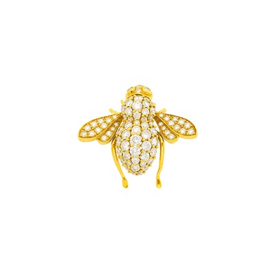 Lot 132 - Sabbadini Gold and Diamond Bee Pin