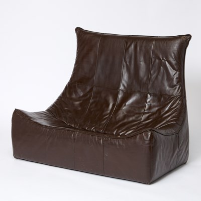 Lot 234 - Gerard van den Berg Leather over Foam “The Rock” Love Seat