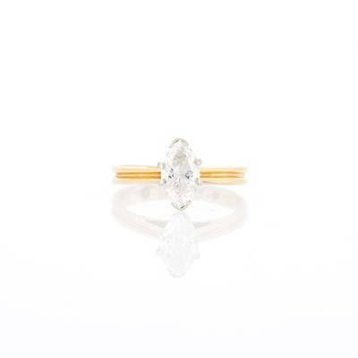 Lot 1174 - Two-Color Gold and Diamond Ring