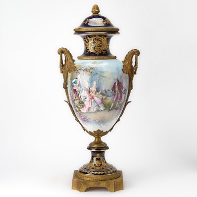 Lot 674 - Large Sevres Bronze Mounted Porcelain Vase