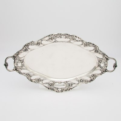 Lot 694 - Gorham Sterling Silver "Chantilly" Pattern Two-Handled Drinks Tray