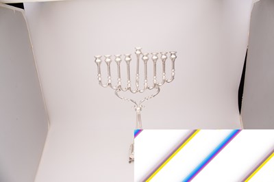 Lot 180 - Continental Sterling Silver Menorah