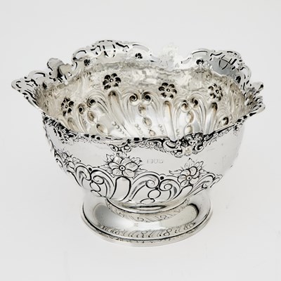 Lot 115 - Victorian Sterling Silver Footed Rose Bowl