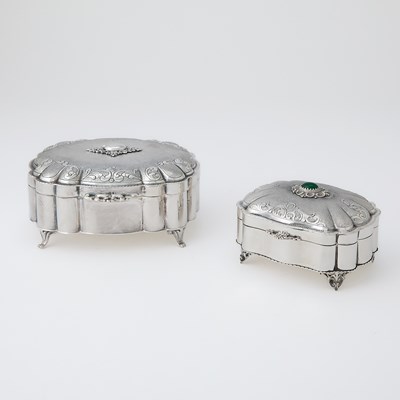 Lot 706 - Two Italian Silver Dresser Boxes