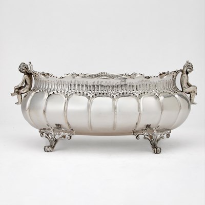 Lot Italian Sterling Silver and Partial Gilt Centerpiece Bowl