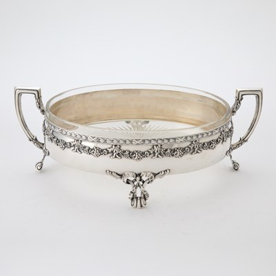 Lot 711 - Austrian Silver and Glass Centerpiece