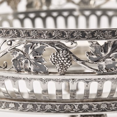Lot 170 - Austrian Silver and Glass Table Garniture