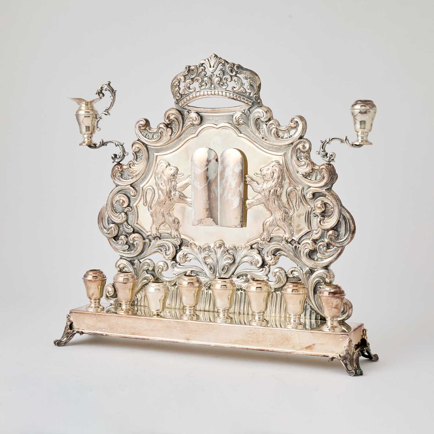 Lot 173 - Italian Sterling Silver Menorah