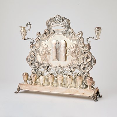 Lot 173 - Italian Sterling Silver Menorah