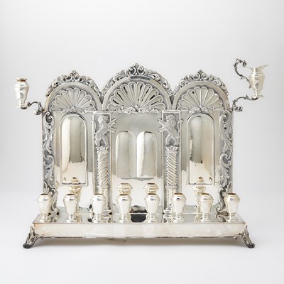 Lot 217 - Italian Sterling Silver Menorah