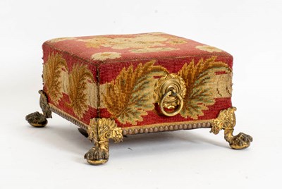Lot 150 - George IV Needlework and Gilt-Metal Footstool