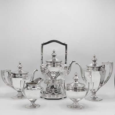 Lot 81 - Gorham Sterling Silver "Plymouth" Pattern Tea and Coffee Service