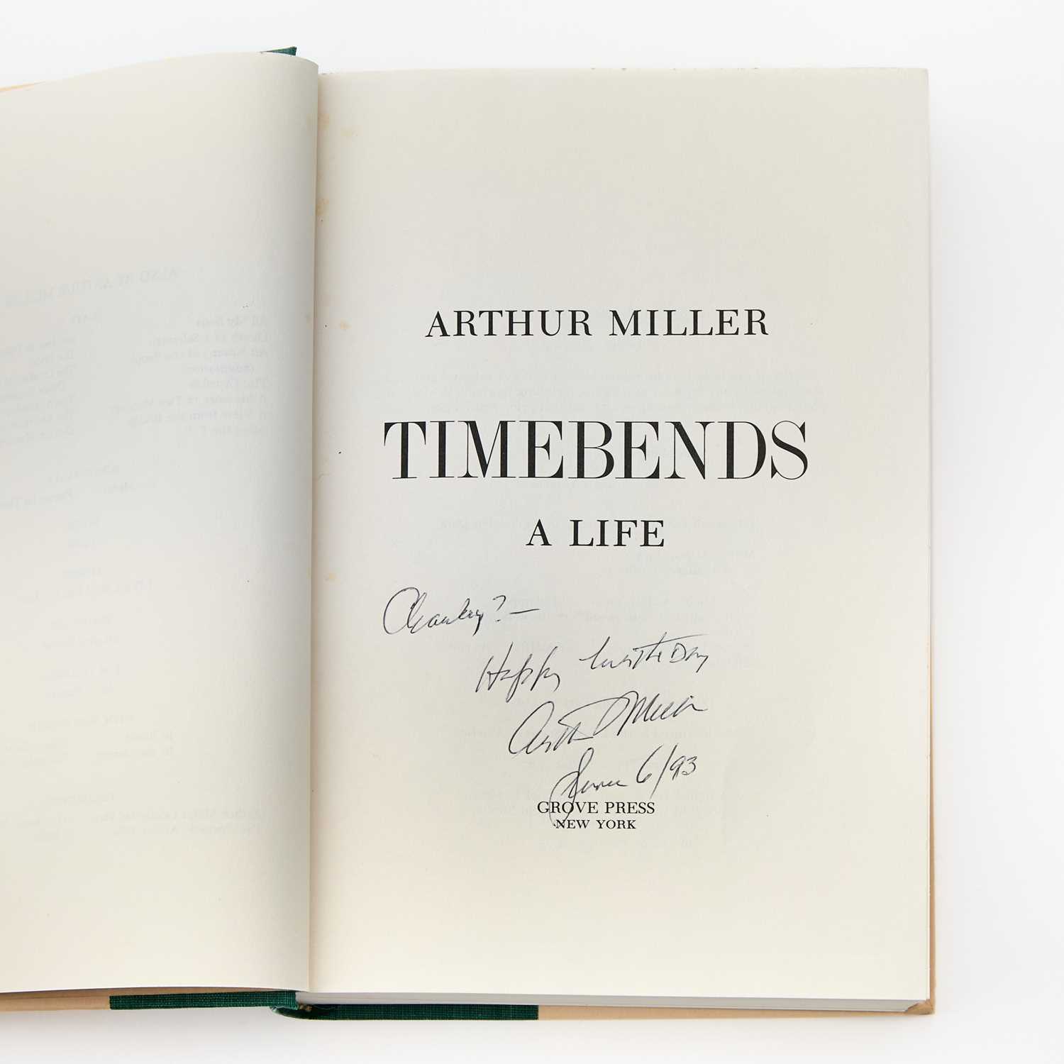 Lot 3 - Arthur Miller's autobiography inscribed to Charles Strouse