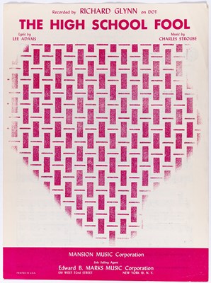 Lot 12 - The holograph musical manuscript to an early Strouse and Adams collaboration