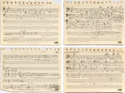 Lot 63 - A holograph of Charles Strouse's unpublished song, "It's Fun to Write a Musical"
