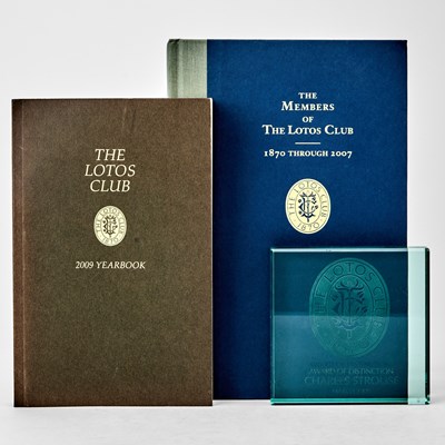 Lot 61 - The Lotos Club Award of Distinction presented to Charles Strouse