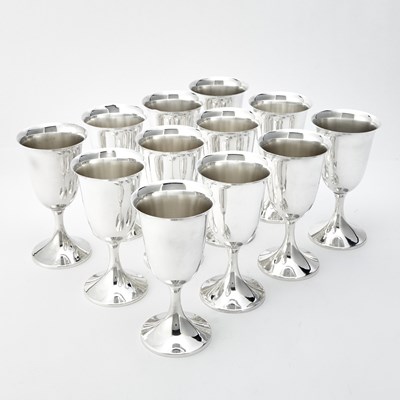 Lot 313 - Set of Twelve American Sterling Silver Goblets
