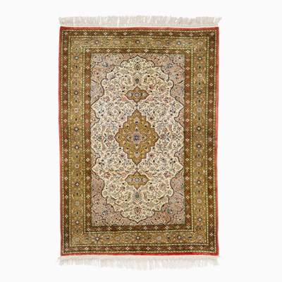 Lot 824 - Qum Silk Rug