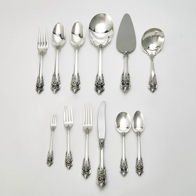 Lot 247 - Wallace Sterling Silver "Grand Baroque" Pattern Flatware Service