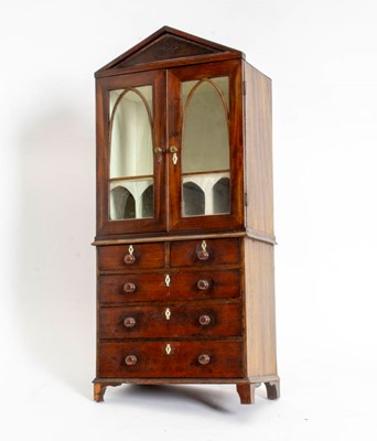 Lot 196 - Classical Mahogany Minature Bookcase Cabinet