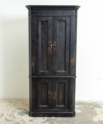 Lot 233 - Black Painted Corner Cabinet