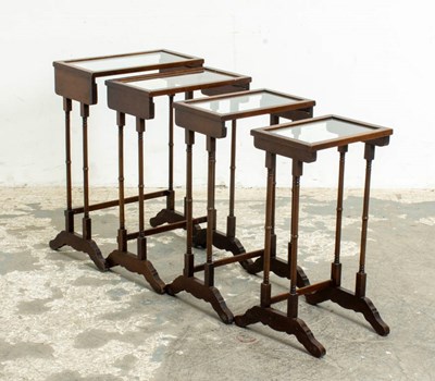 Lot 246 - Set of Four Mahogany Nesting Tables