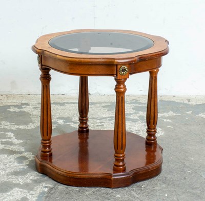 Lot 230 - Mahogany Glass Insert Side Table