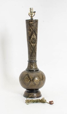 Lot 47 - Etched Metal Table Lamp