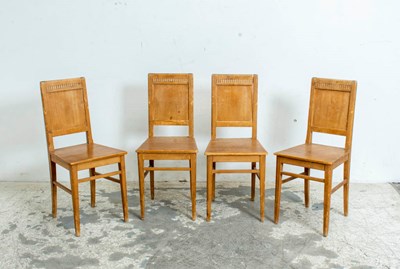 Lot 241 - Carved Pine Side Chairs