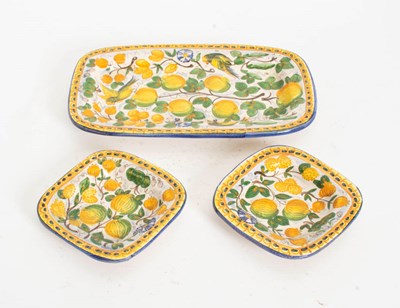 Lot 313 - Set of Italian Hand-Decorated Ceramic Serving Dishes