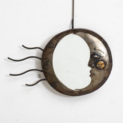 Lot 216 - Folk Art Metal Mirror