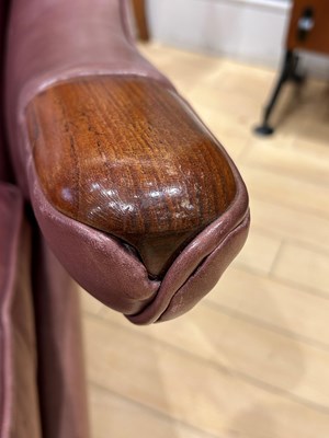 Lot 204 - Hans Wegner Oak "Papa Bear" Lounge Chair and Associated Ottoman