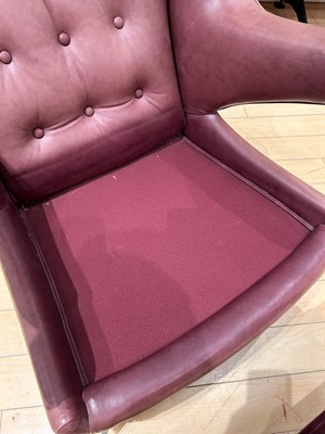 Lot 204 - Hans Wegner Oak "Papa Bear" Lounge Chair and Associated Ottoman