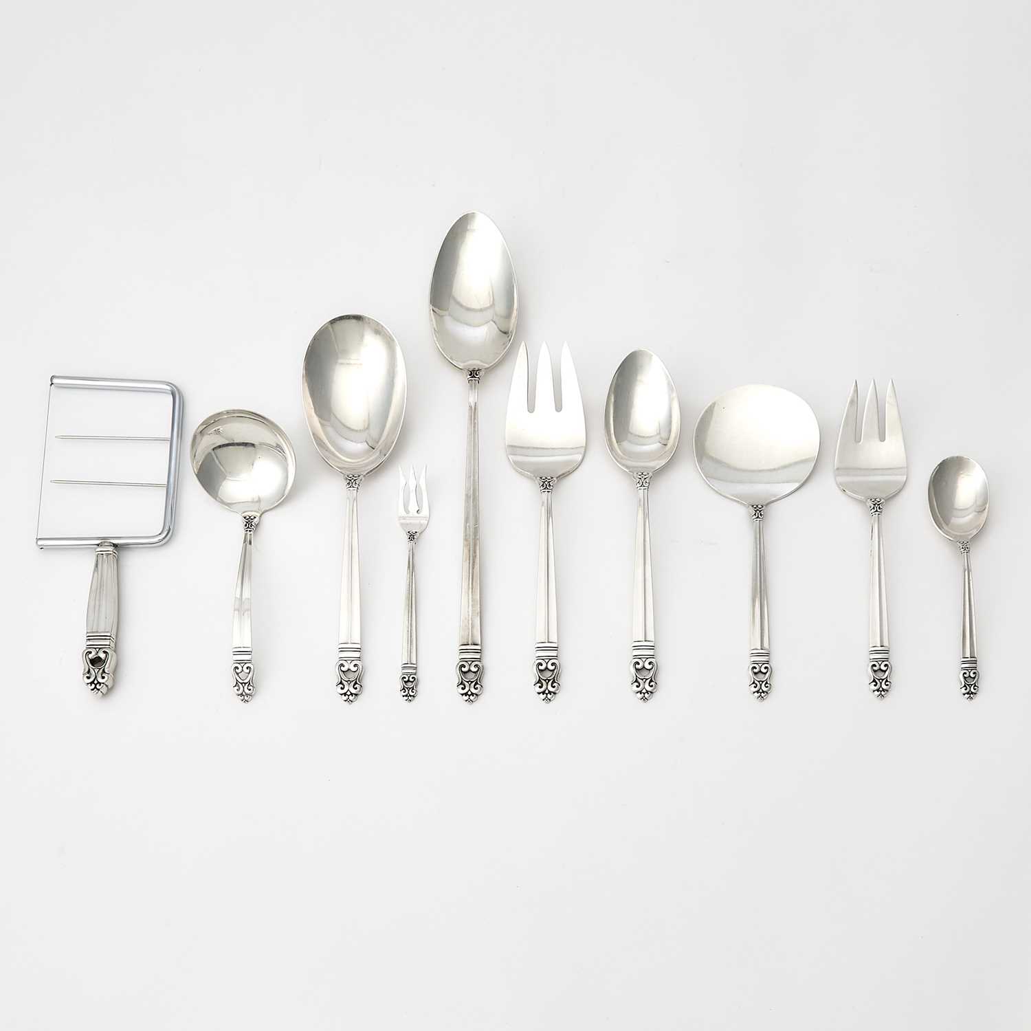 Lot 714 - International Silver Co. Sterling Silver "Royal Danish" Pattern Flatware Service