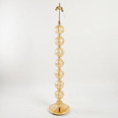 Lot 746 - Murano Blown and Ribbed Glass Floor Lamp