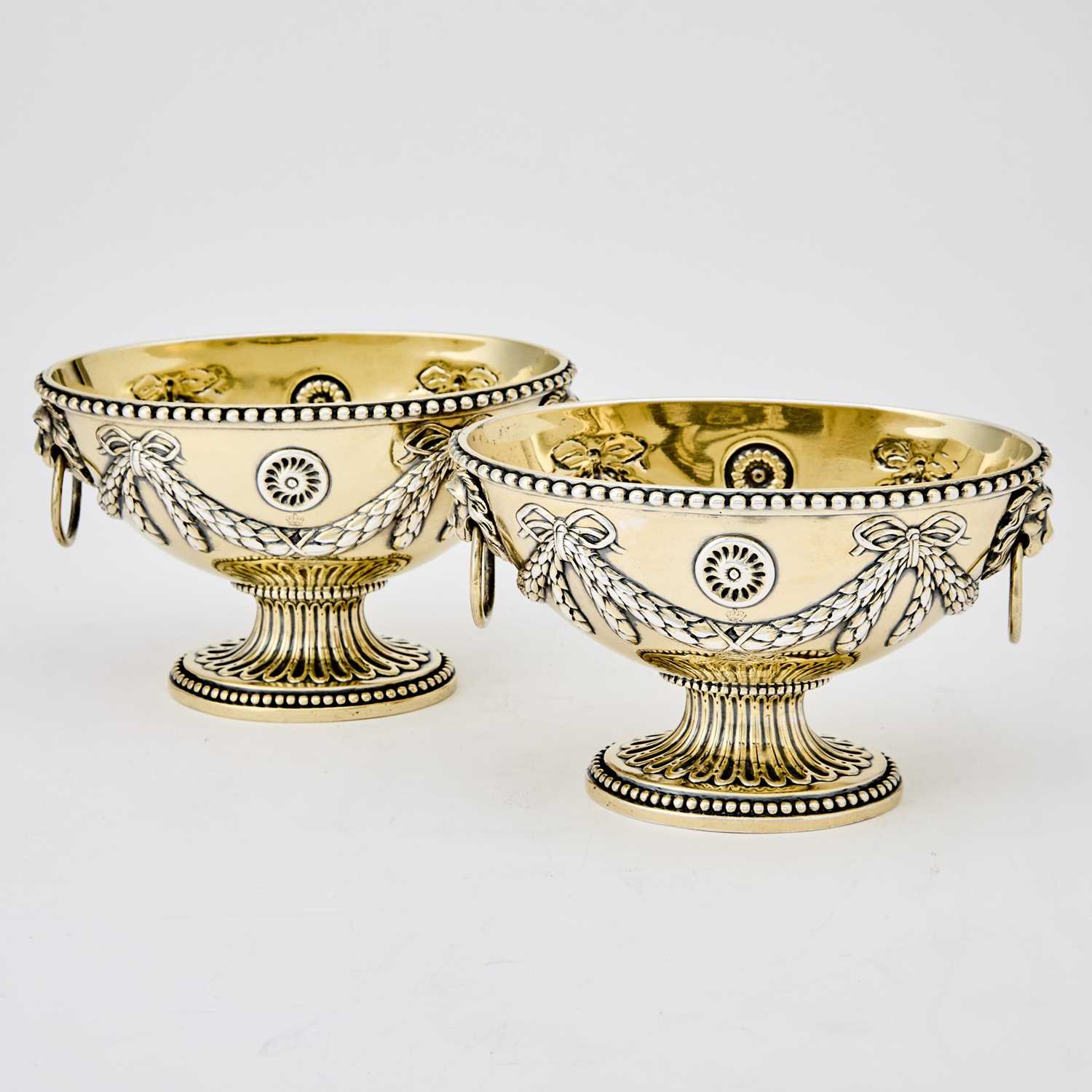Lot 83 - Pair of George III Sterling Silver Gilt Sauce Tureens