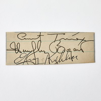 Lot 130 - Humphrey Bogart clipped signature