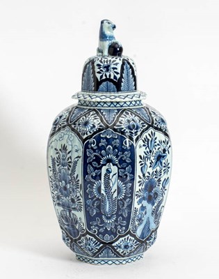Lot 304 - Reproduction Delft Ceramic Covered Jar
