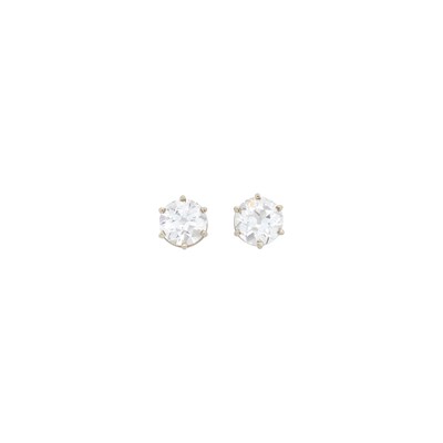 Lot 34 - Pair of White Gold and Diamond Stud Earrings