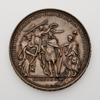 Lot 89 - Great Britain and Netherlands. c. 1692 Battle of La Hogue Medal. Bronze. 49.6mm. 55.91g. Uncirculated.