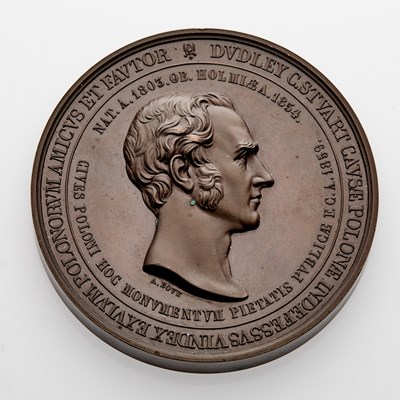 Lot 85 - Great Britain. 1859 Lord Dudley Medal. Bronze. 62mm. 130g. Uncirculated.