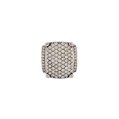 Lot 1289 - David Yurman Silver and Diamond 'Wheaton' Ring