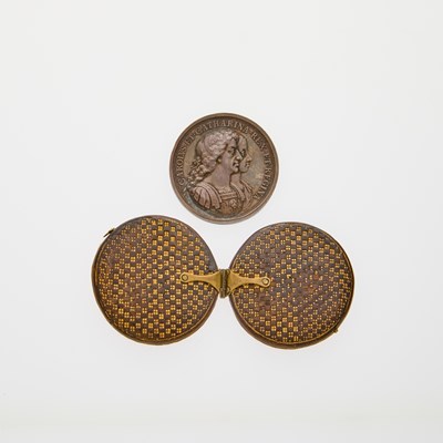 Lot 80 - Great Britain. 1670. British Colonization Medal. 41mm. 34.7g. Uncirculated Details, Scratches.