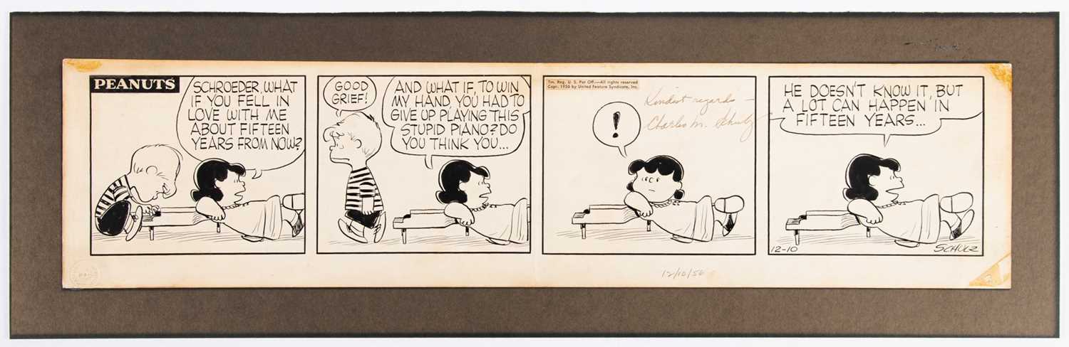 Lot 376 - Schulz draws Lucy and Schroeder