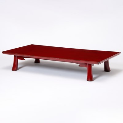 Lot 84 - Chinese Style Red Lacquered Wood Coffee Table