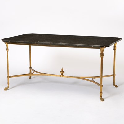 Lot 93 - Neoclassical Style Brass and Granite Console Table