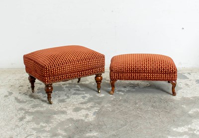Lot 239 - Two Upholstered Ottomans
